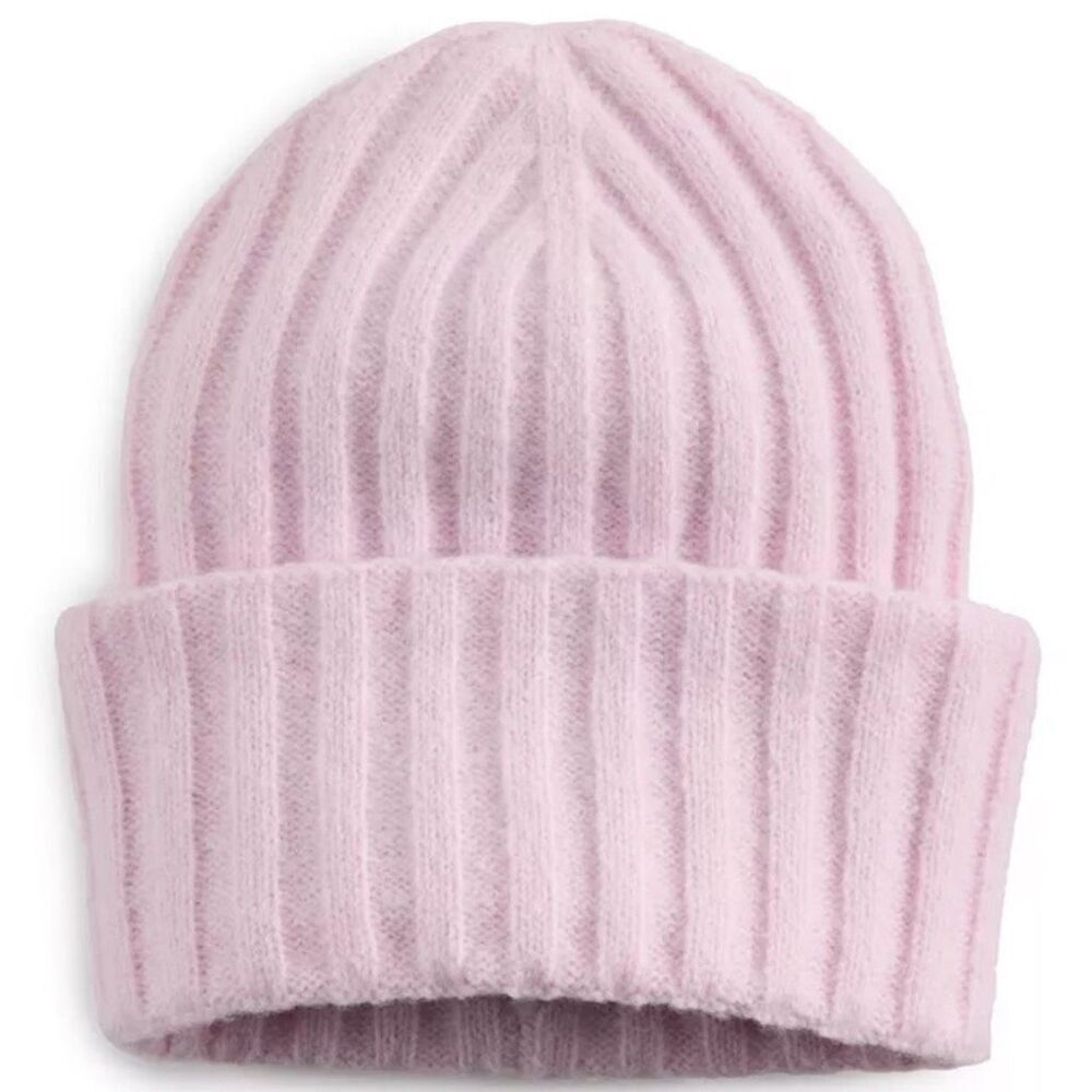 NWT Gorgeous Sonoma Goods For Life Pink Wide Rib Beanie Hat So Cozy & So Soft